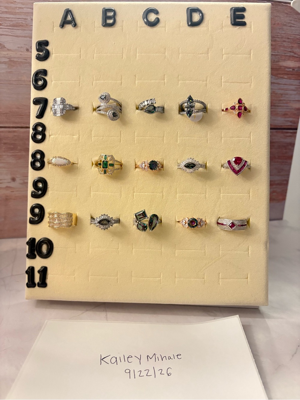 Assorted Women's Gold and Gemstone Rings - Mixed Colors